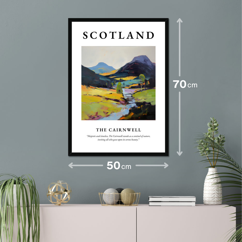 Poster of The Cairnwell hanging on a wall