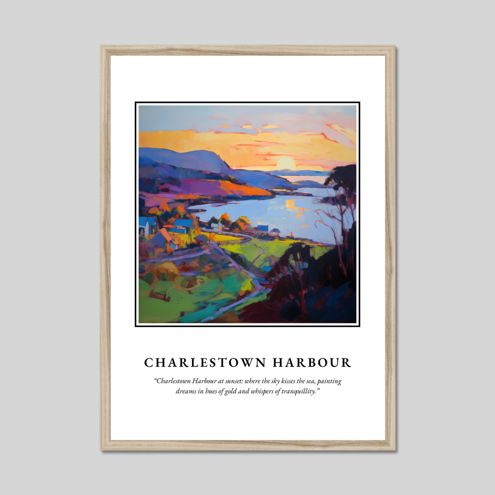 Poster in a natural frame