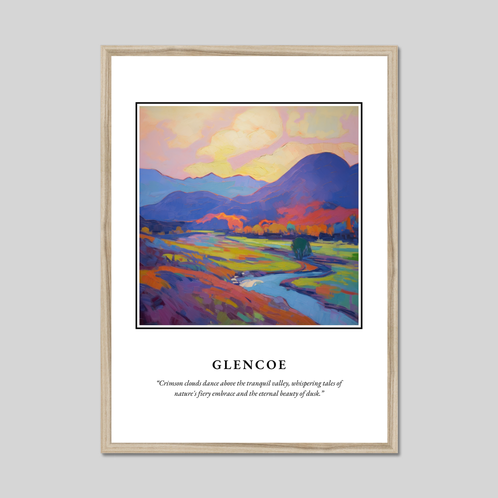 Poster in a natural frame