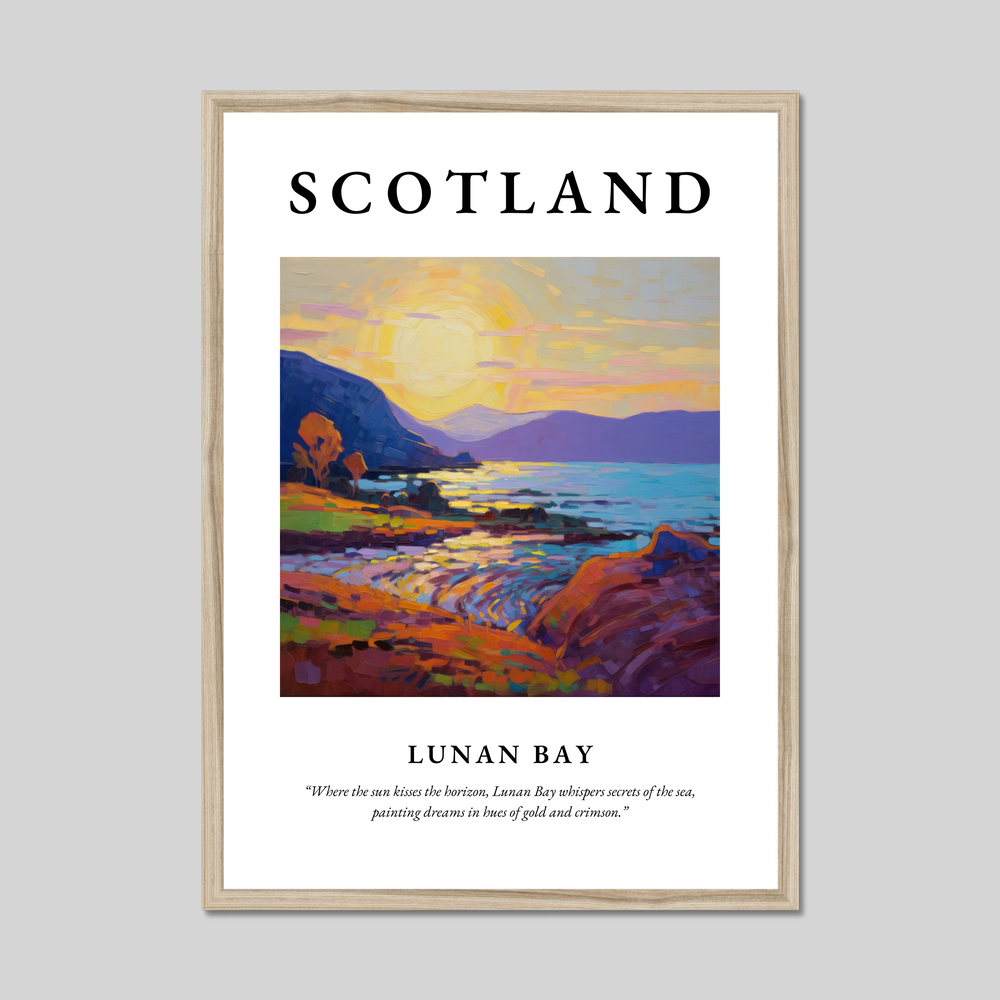 Poster in a natural frame with the word Scotland