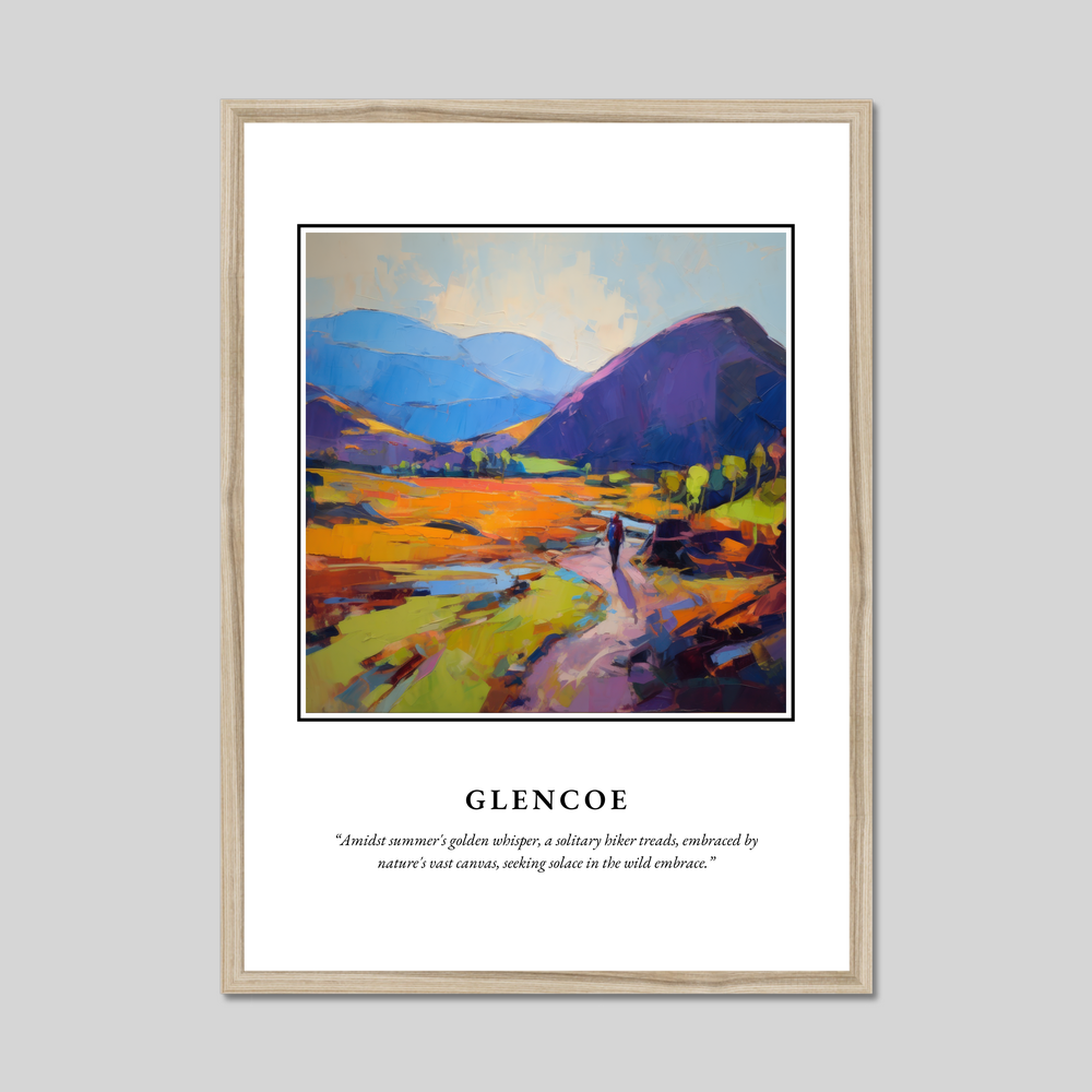 Poster in a natural frame