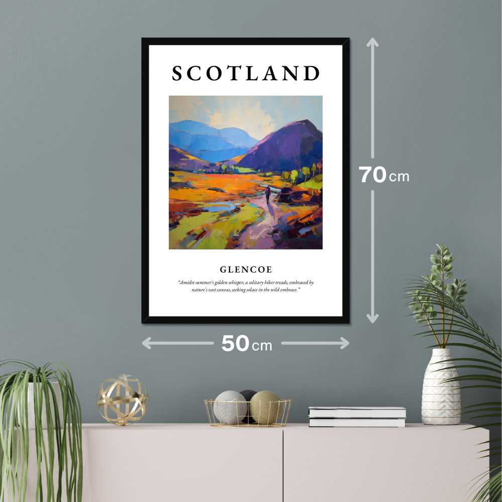 Poster of Glencoe hanging on a wall