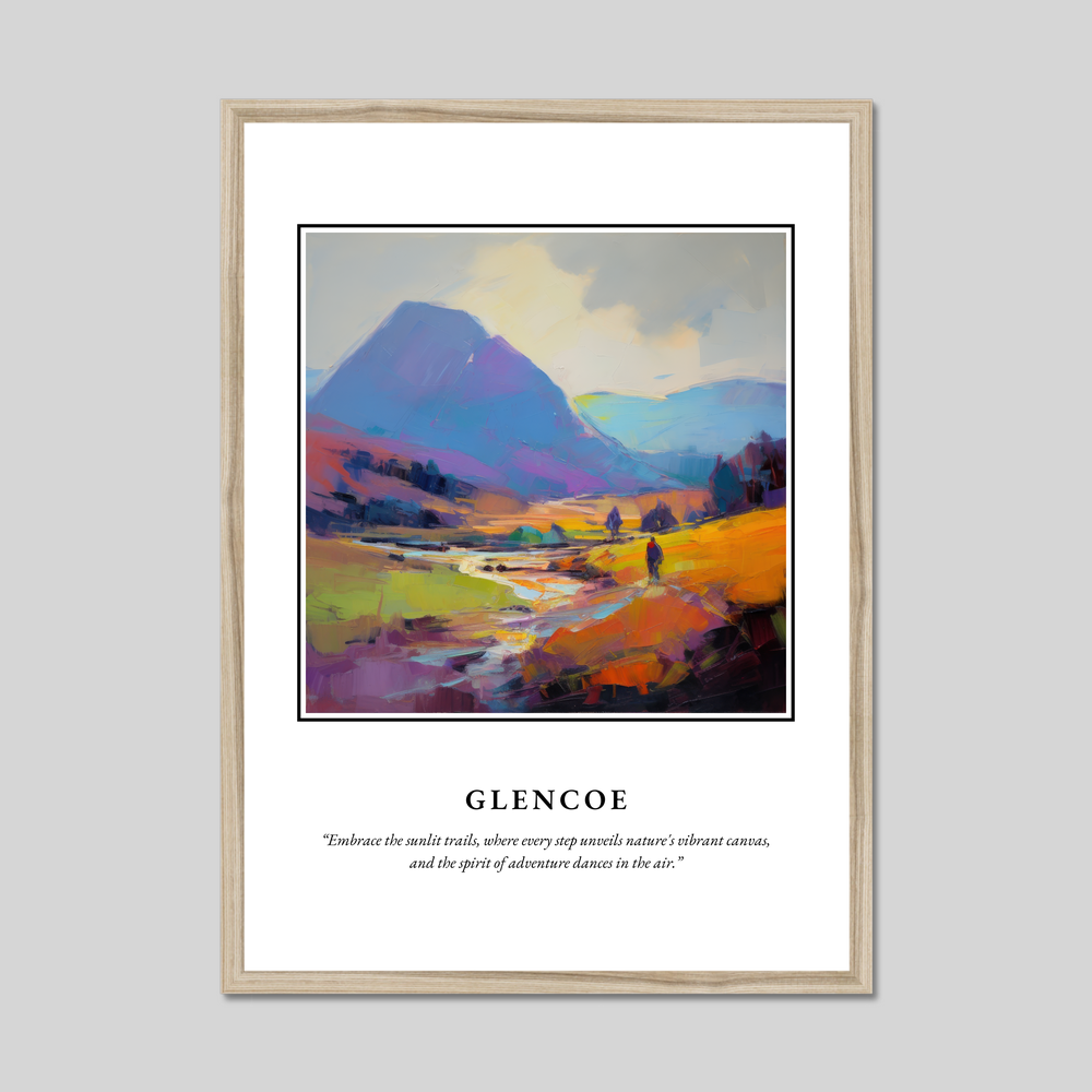 Poster in a natural frame