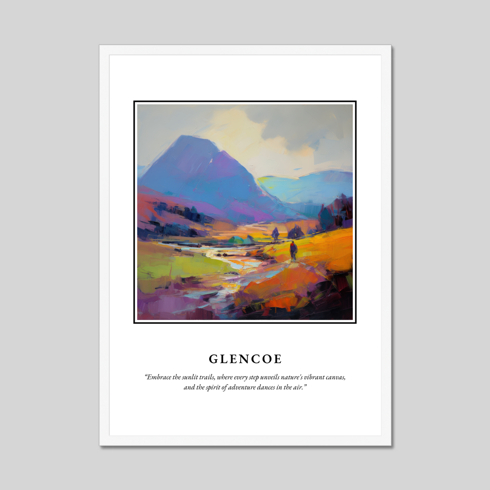 Poster in a white frame