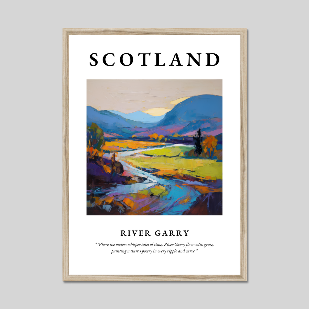 Poster in a natural frame with the word Scotland