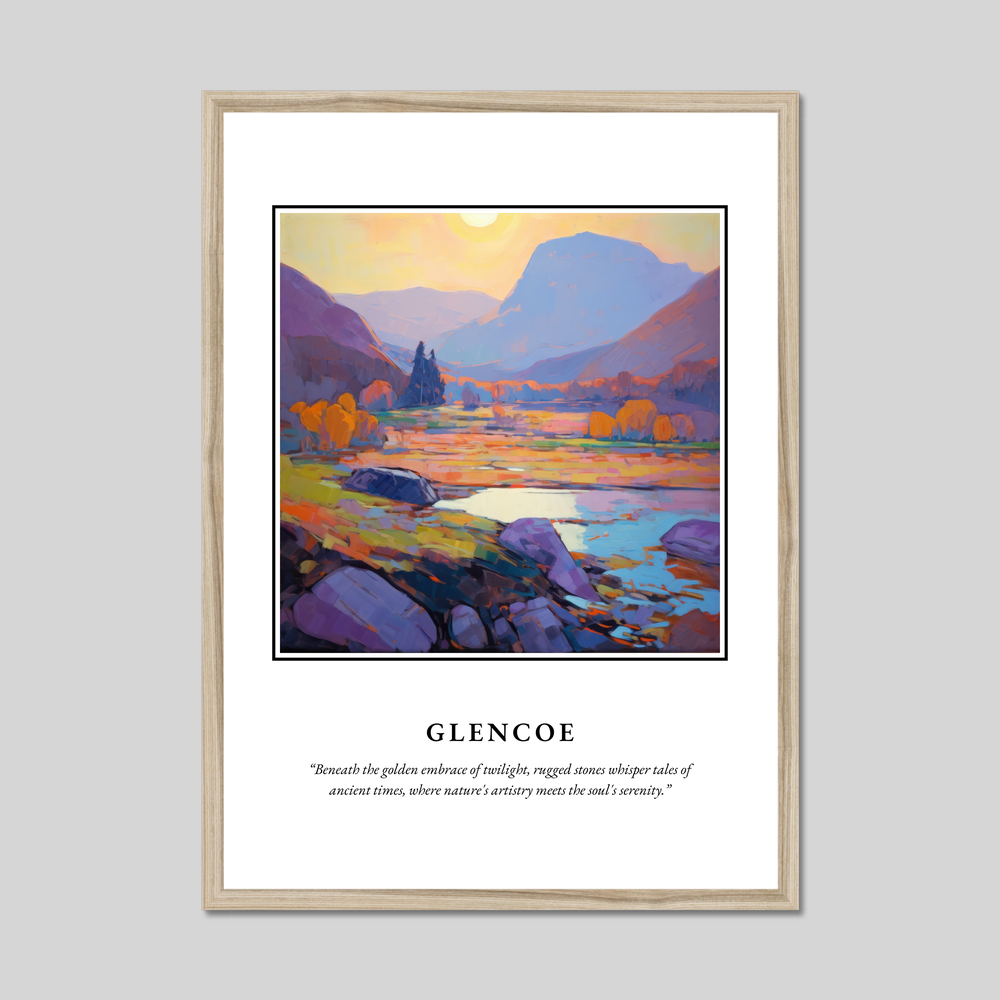 Poster in a natural frame