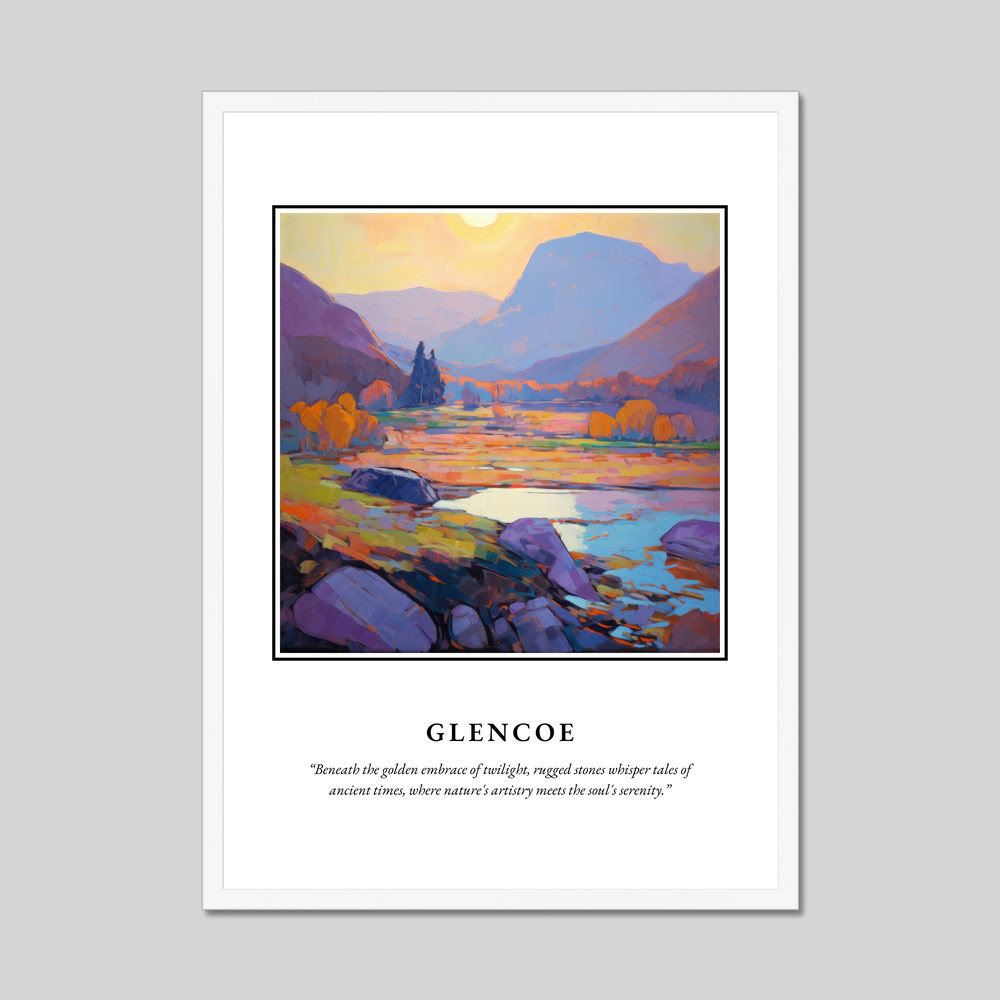 Poster in a white frame