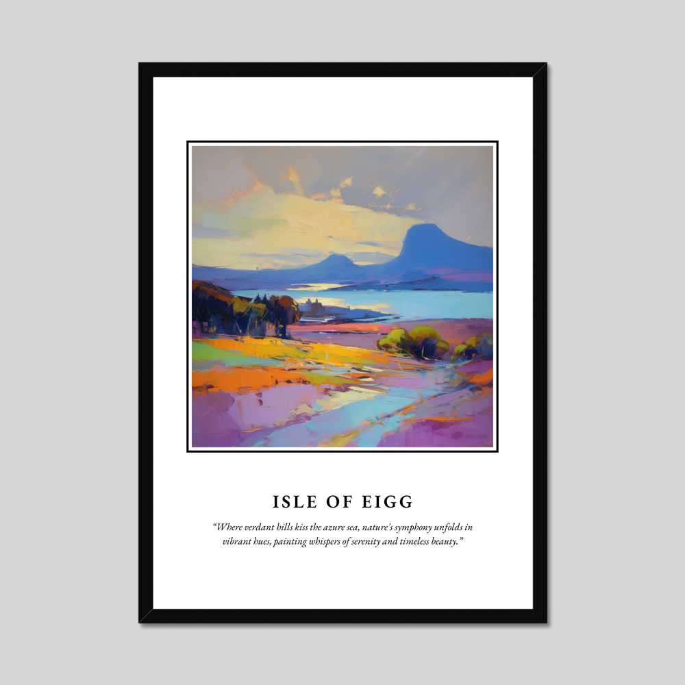 Poster in a black frame