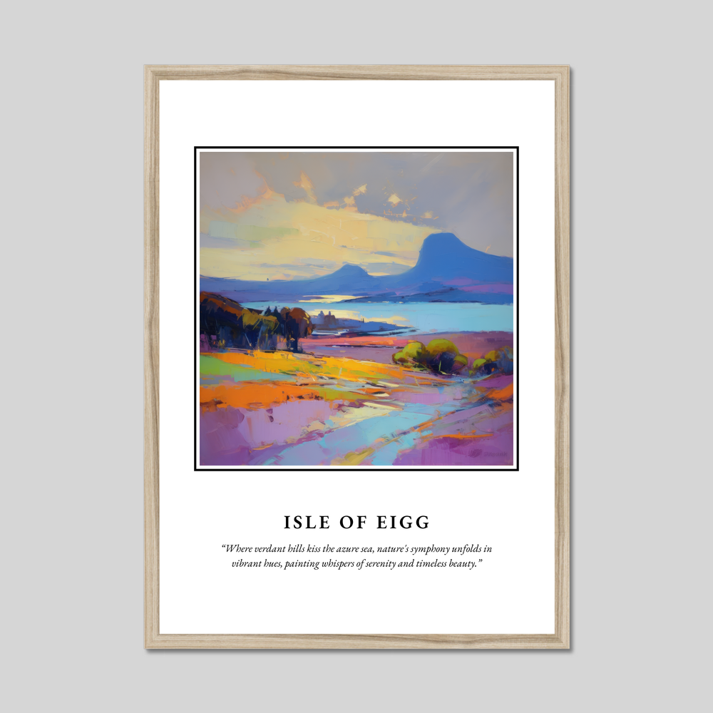 Poster in a natural frame