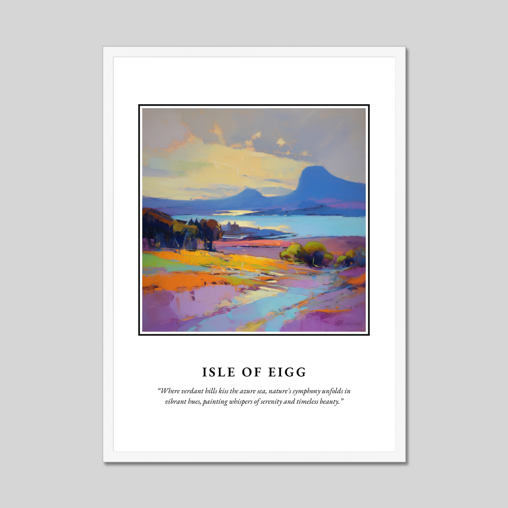 Poster in a white frame