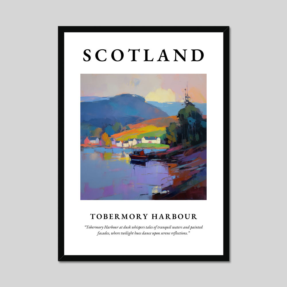 Poster of Tobermory Harbour, Scotland.
