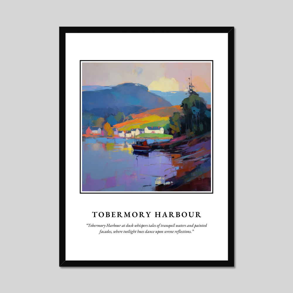 Poster in a black frame