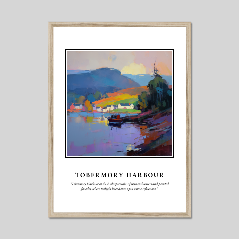 Poster in a natural frame