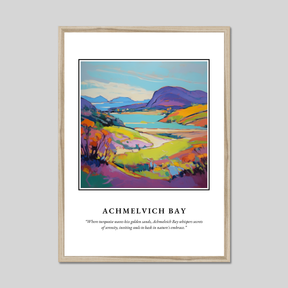 Poster in a natural frame