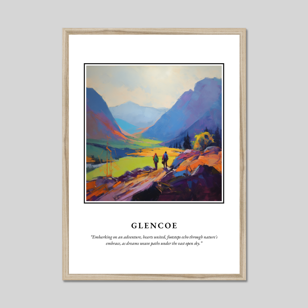 Poster in a natural frame