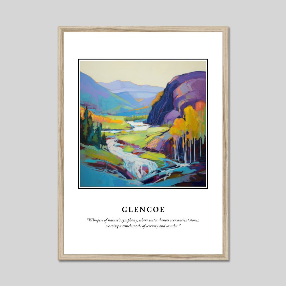 Poster in a natural frame