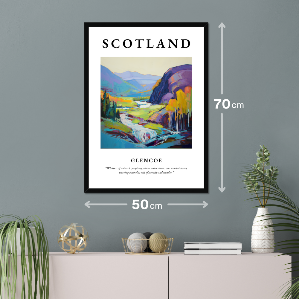Poster of Glencoe hanging on a wall