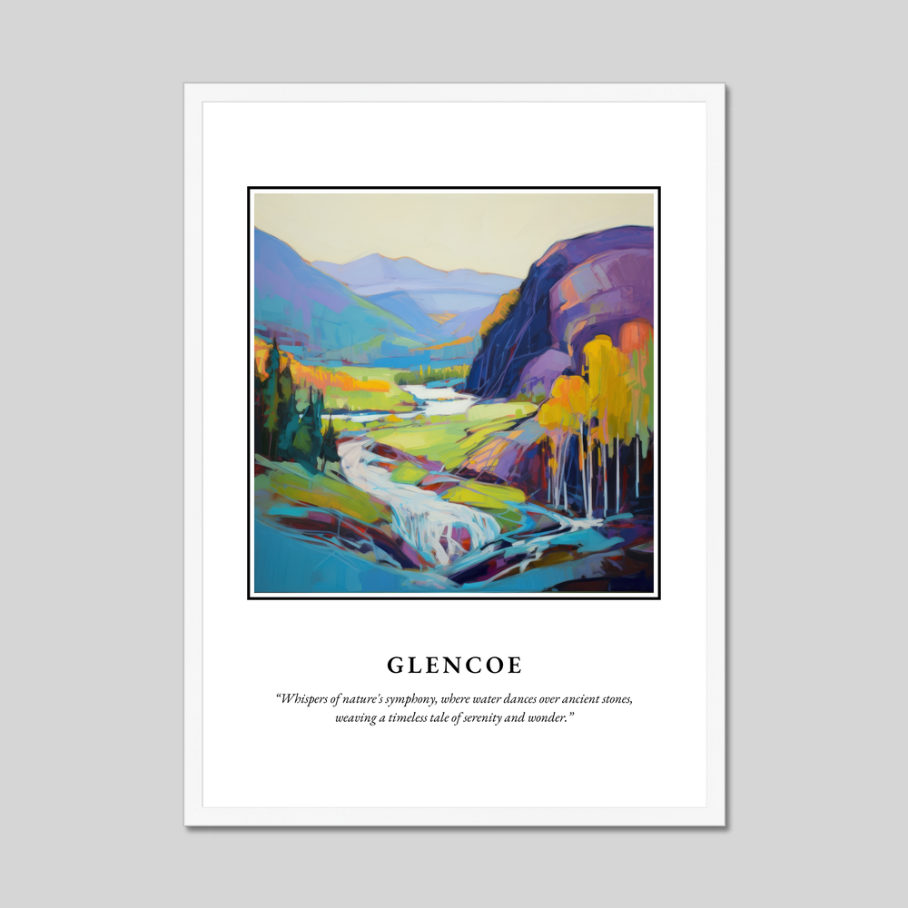 Poster in a white frame