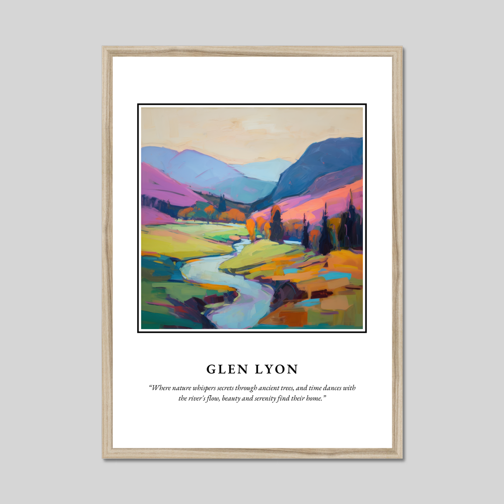 Poster in a natural frame