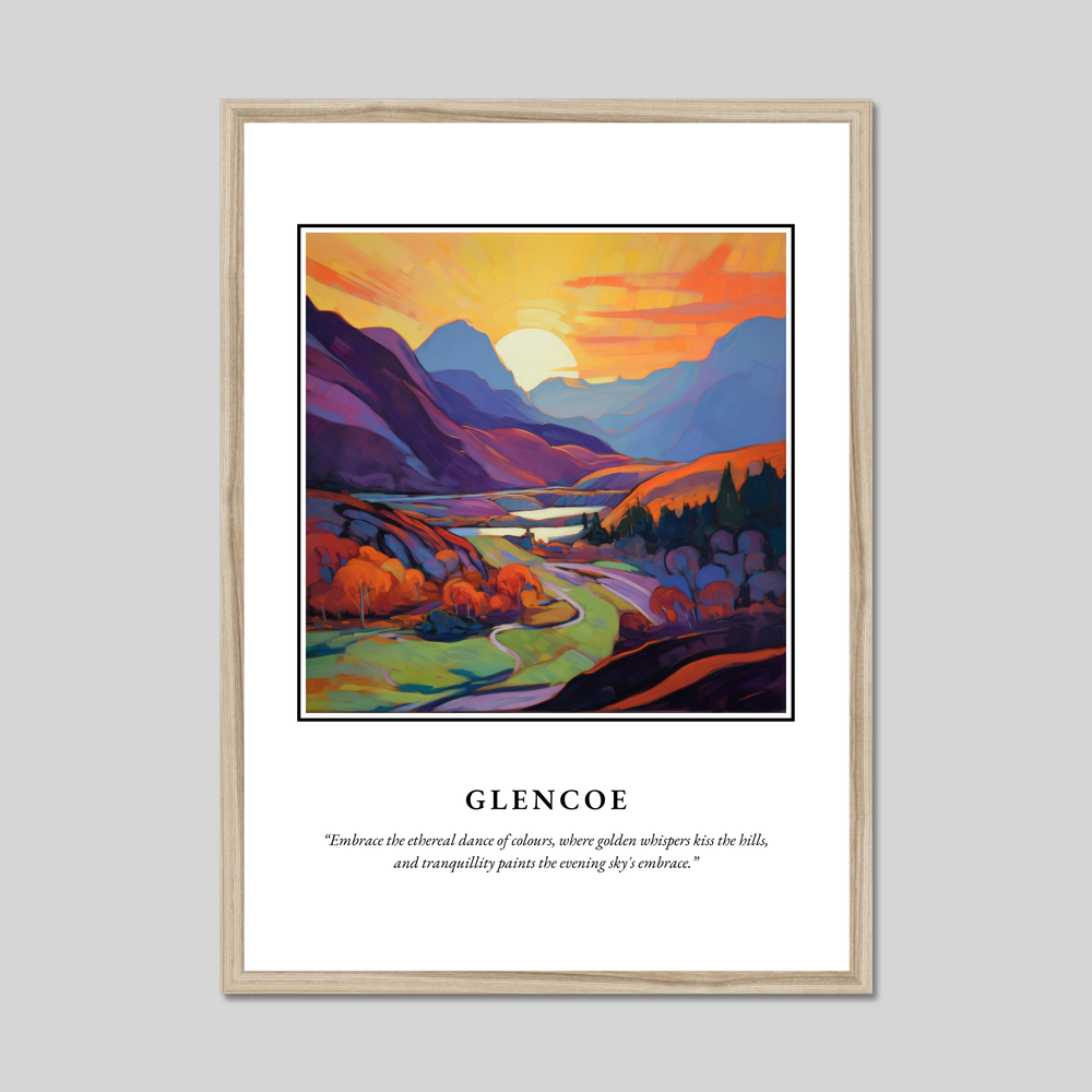 Poster in a natural frame