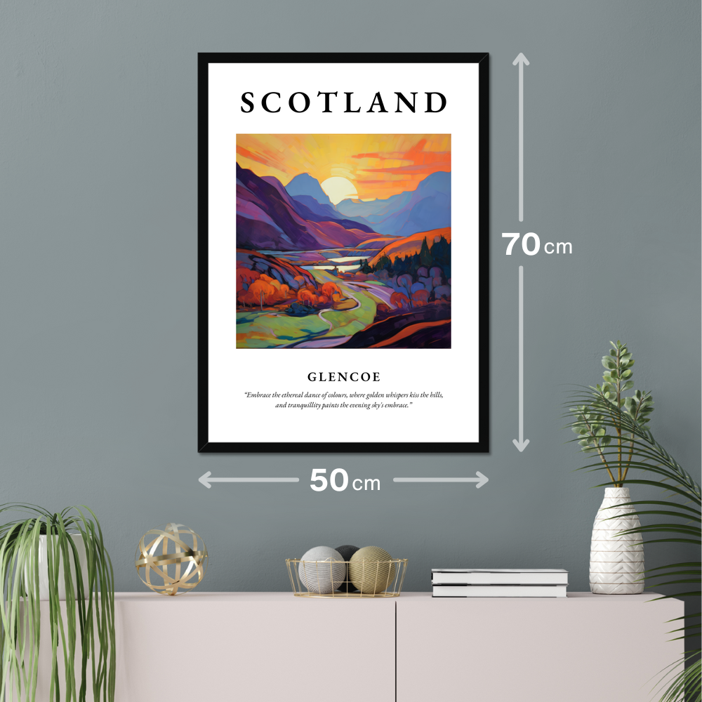 Poster of Glencoe hanging on a wall