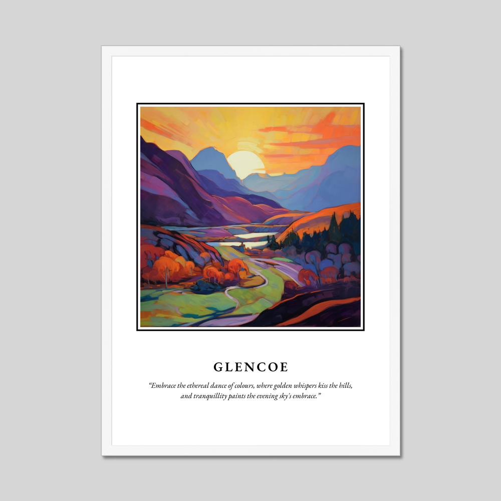 Poster in a white frame