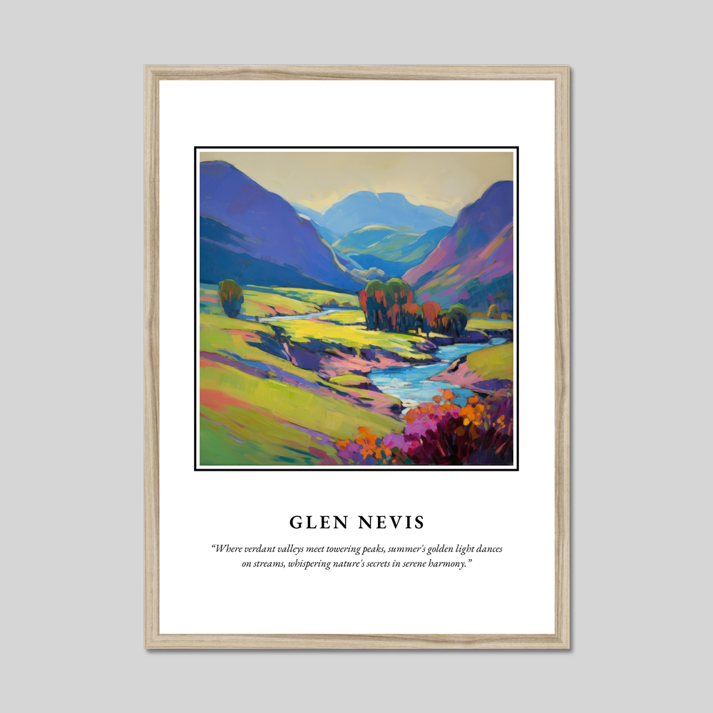 Poster in a natural frame