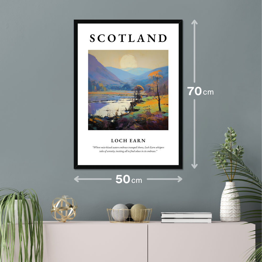 Poster of Loch Earn hanging on a wall