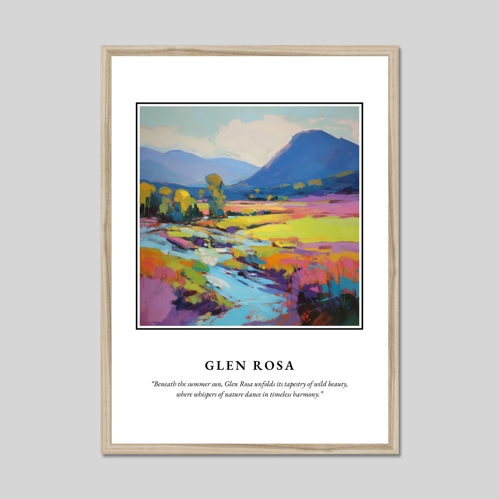 Poster in a natural frame