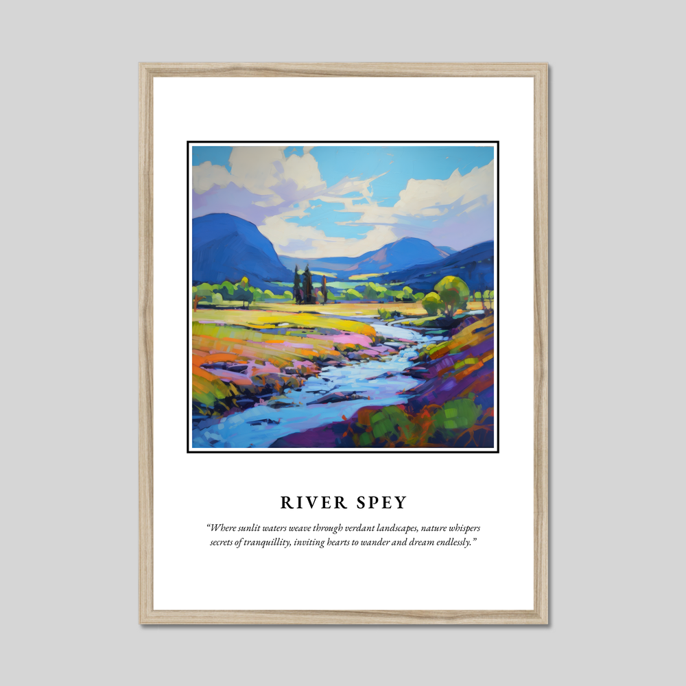 Poster in a natural frame