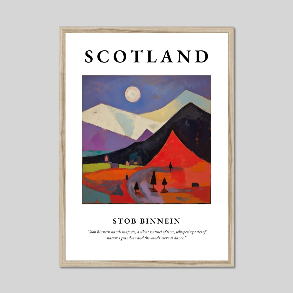 Poster in a natural frame with the word Scotland