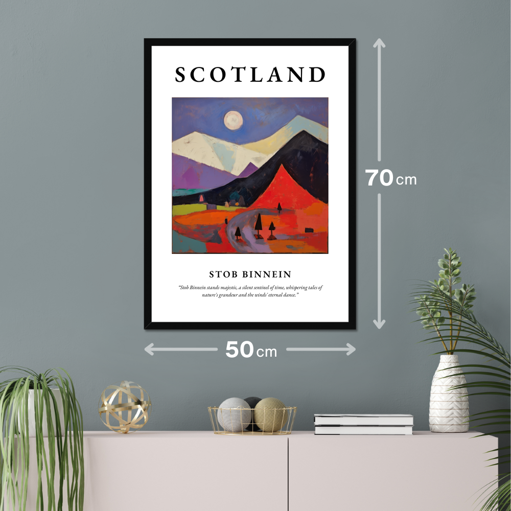Poster of Stob Binnein hanging on a wall