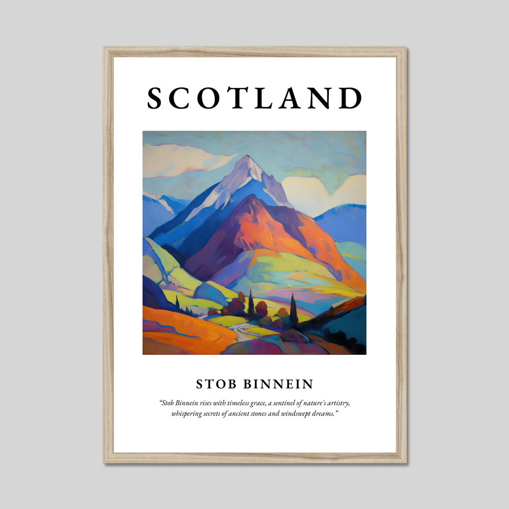 Poster in a natural frame with the word Scotland