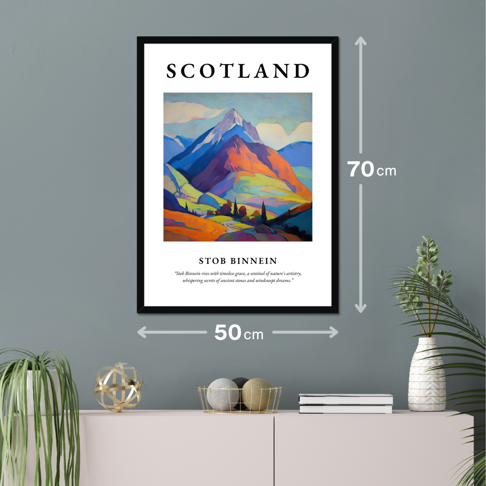 Poster of Stob Binnein hanging on a wall
