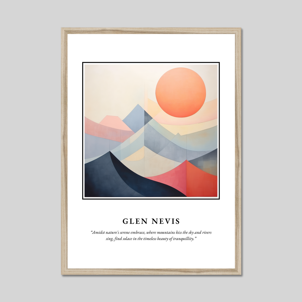 Poster in a natural frame