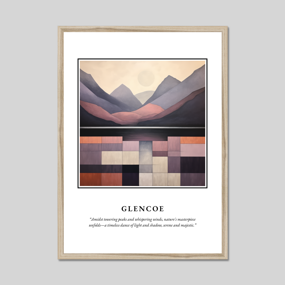 Poster in a natural frame