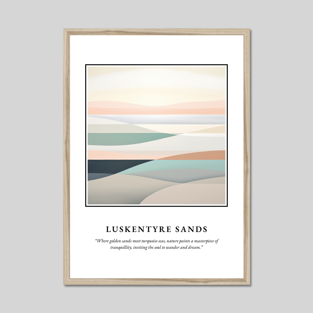 Poster in a natural frame