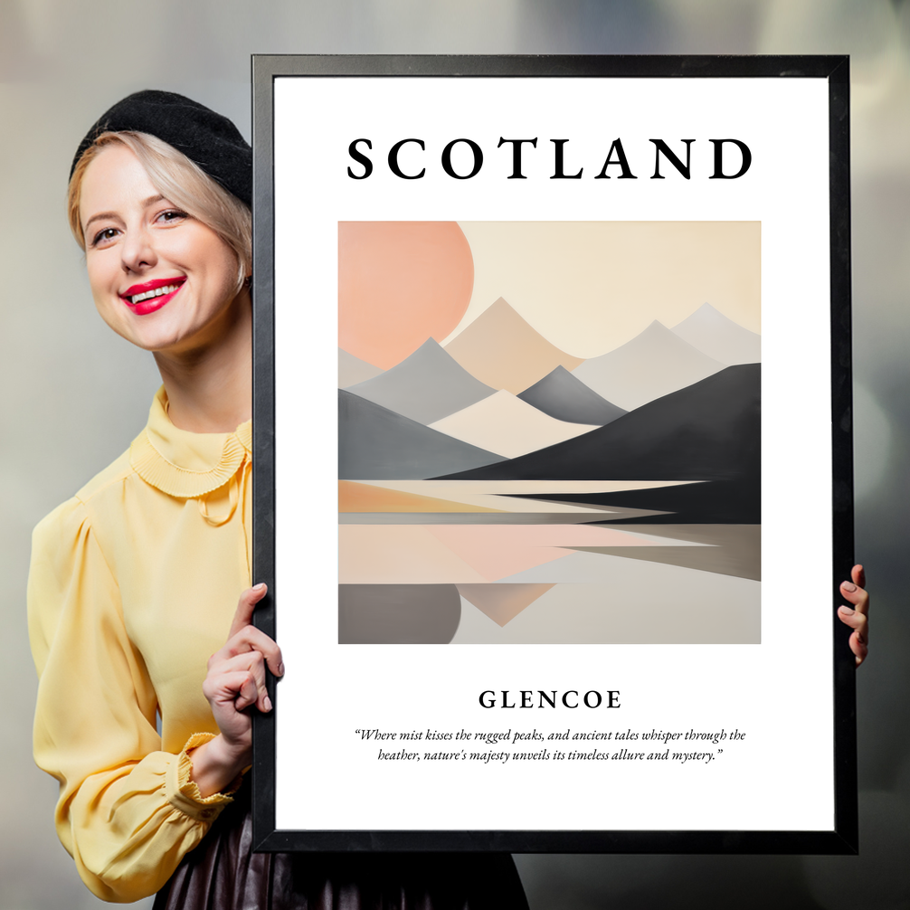 Person holding a poster of Glencoe