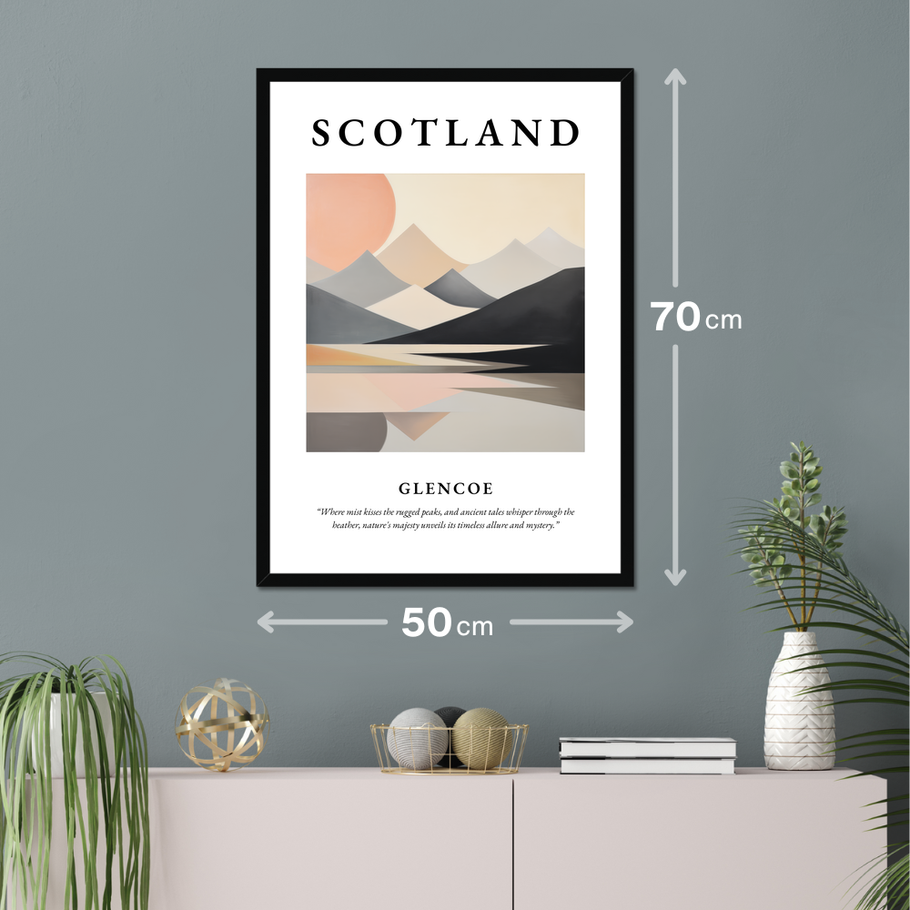 Poster of Glencoe hanging on a wall