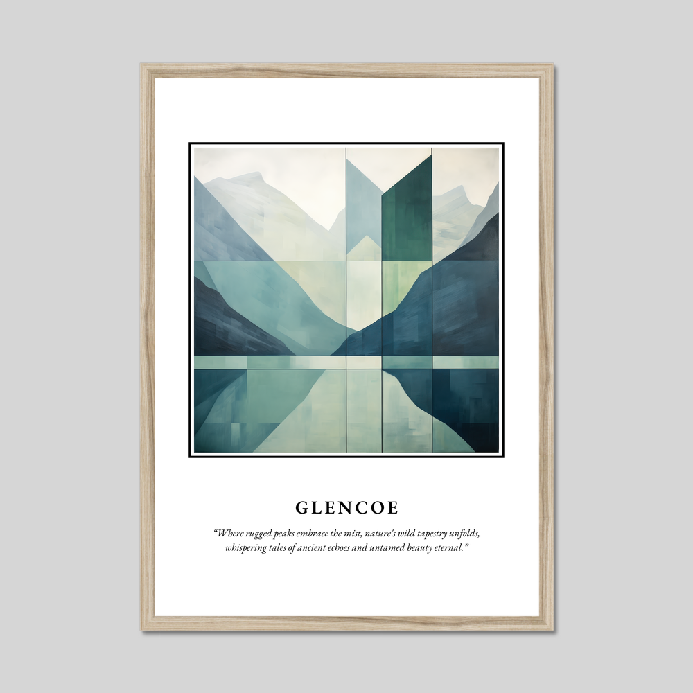 Poster in a natural frame