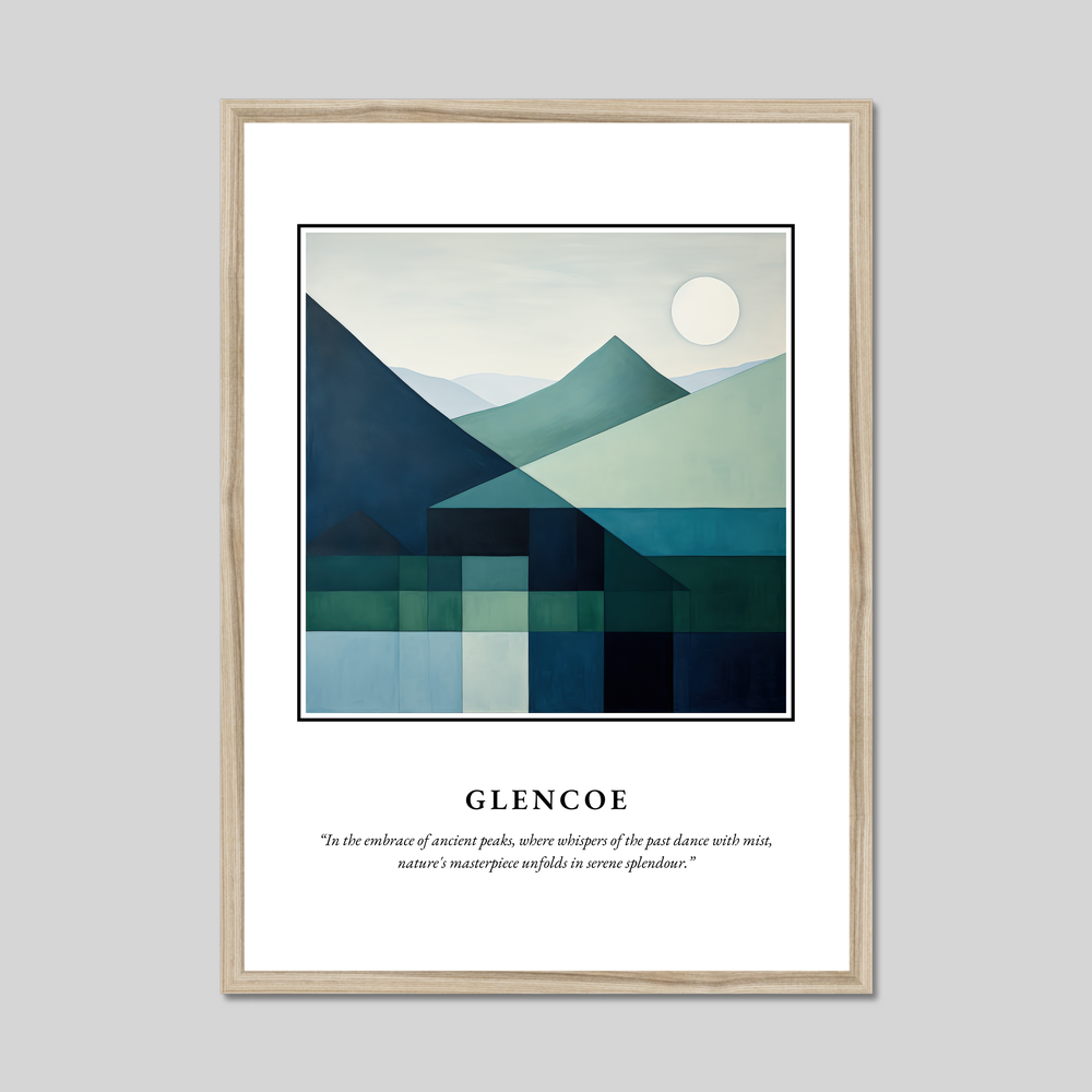 Poster in a natural frame