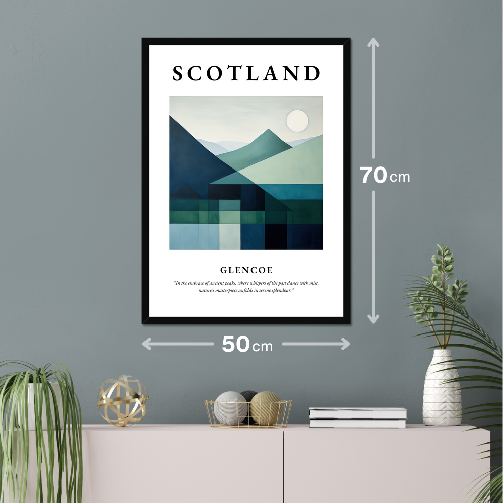 Poster of Glencoe hanging on a wall
