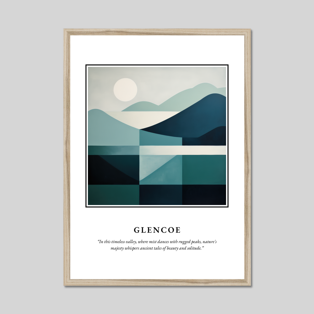 Poster in a natural frame