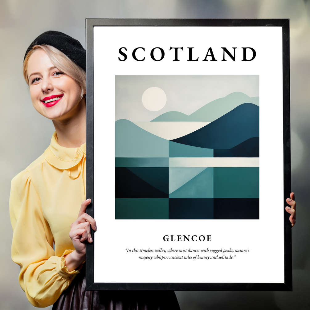 Person holding a poster of Glencoe