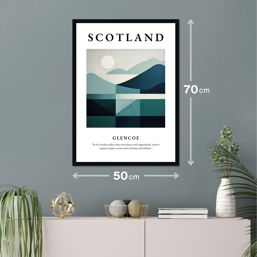 Poster of Glencoe hanging on a wall