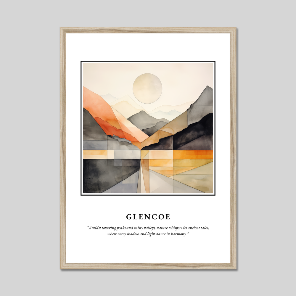 Poster in a natural frame