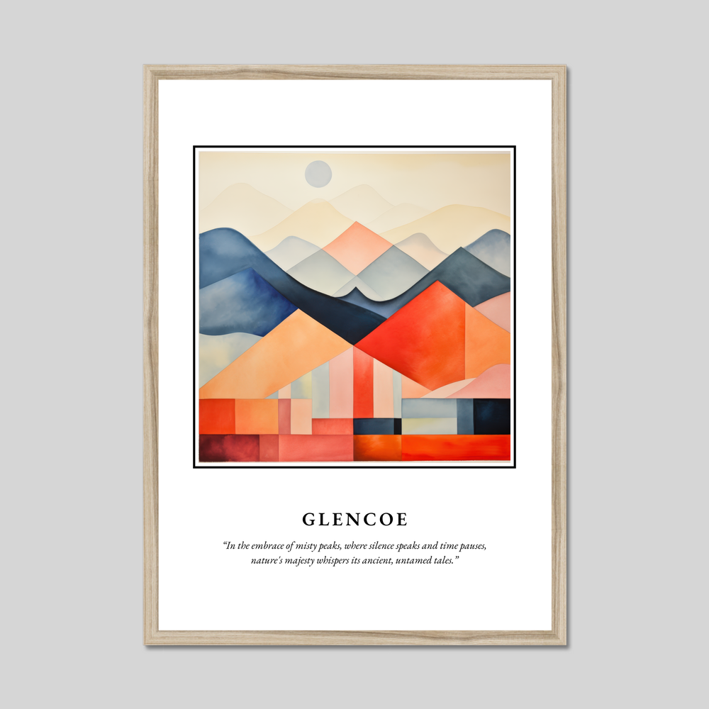 Poster in a natural frame