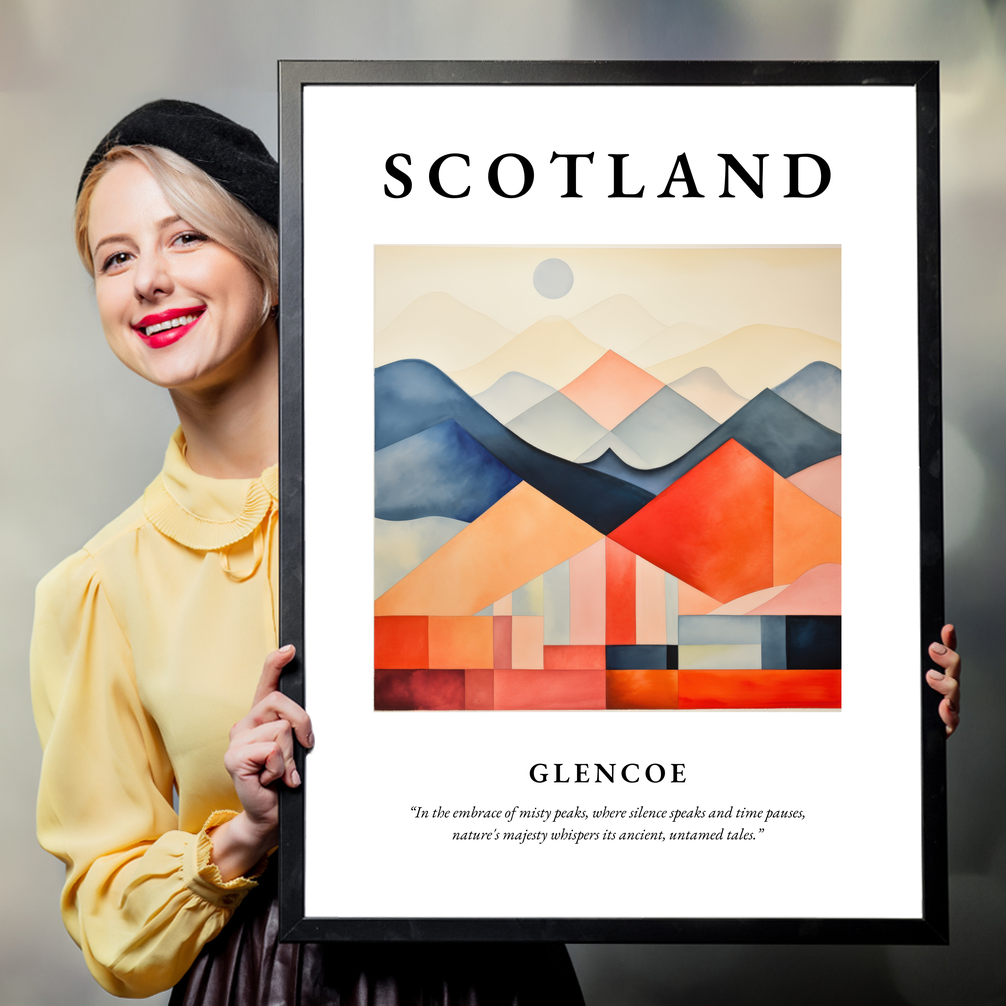 Person holding a poster of Glencoe