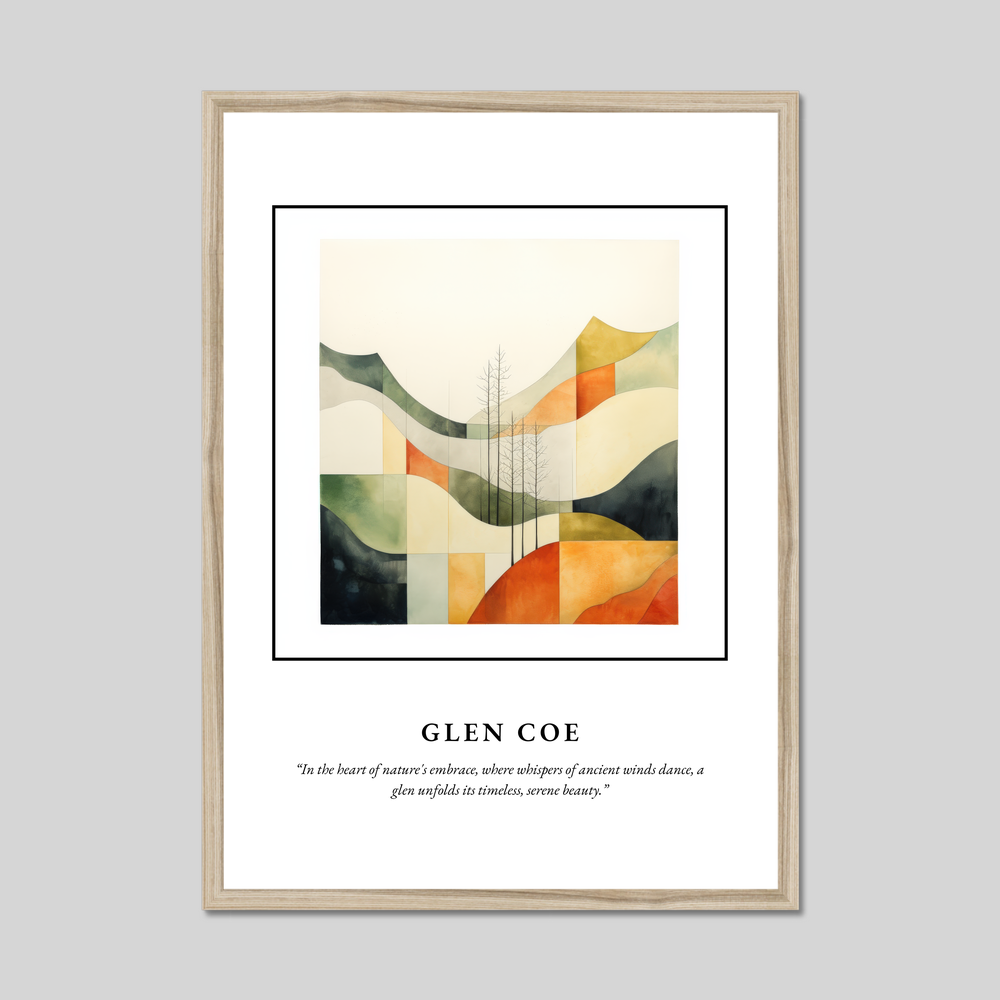 Poster in a natural frame