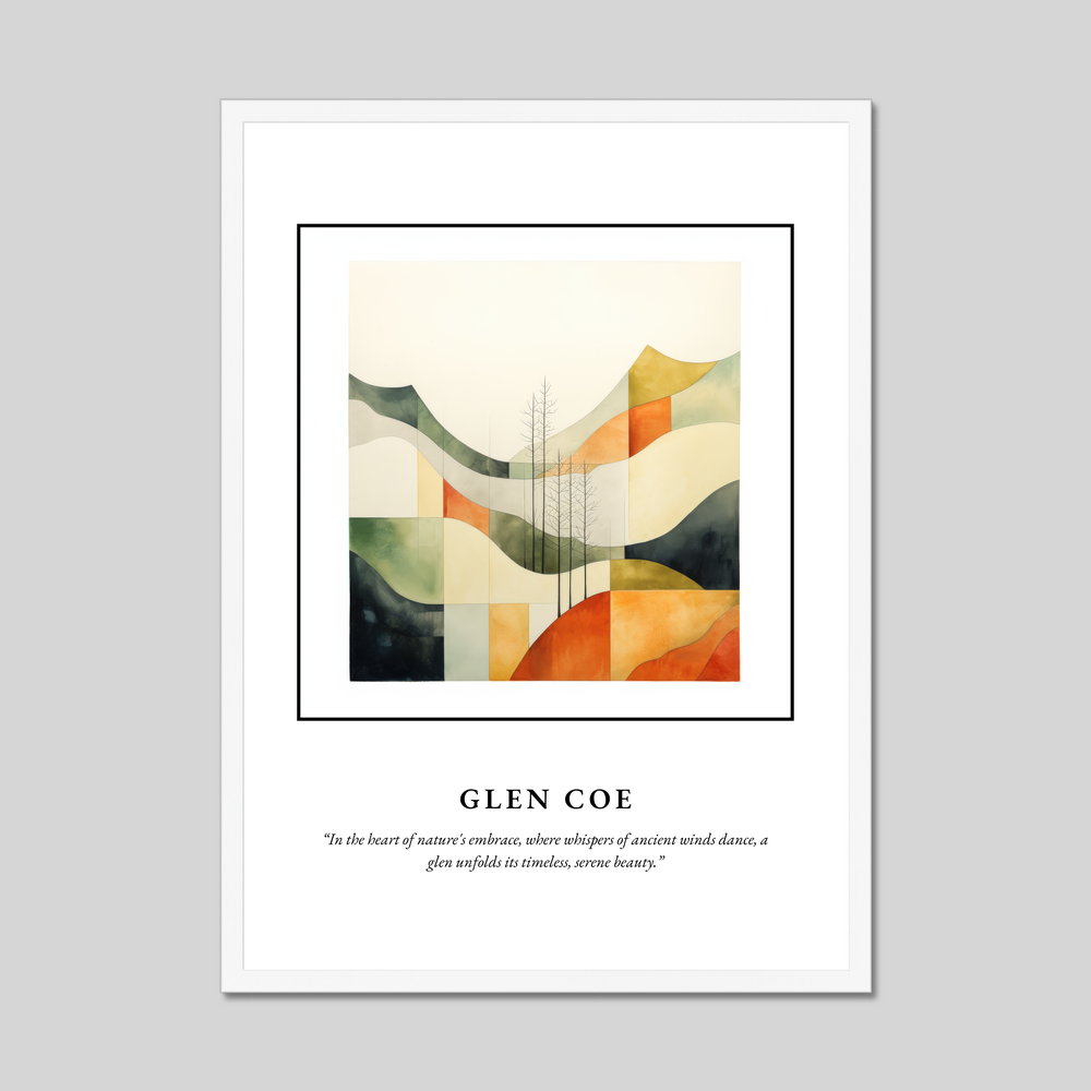 Poster in a white frame